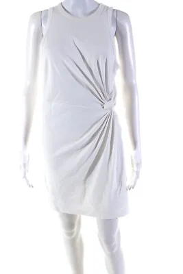 T Alexander Wang Womens Twist Waist Dress White Cotton Size Medium • $48.01