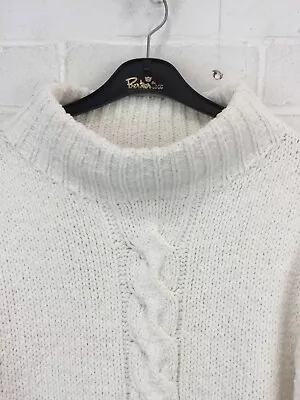 Cotton Traders Pale Cream Long Sleeve High Neck Pullover Jumper Size UK 22 #CE • £6.99