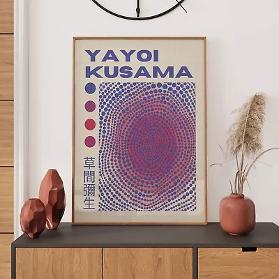 Yayoi Kusama Print Exhibition Poster Japanese Décor. Asian Wall Art Art Gift • £19.99