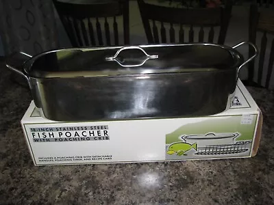 $29.57 • Buy RSVP  18  Fish Poacher With Crib & Detachable Handles Stainless Steel