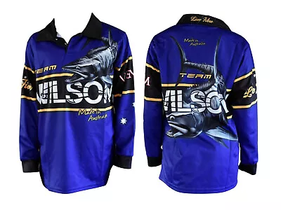 Team Wilson Tournament Long Sleeve Fishing Shirt With Collar - Fishing Jersey • $59.95