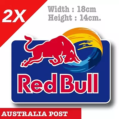 Red Bull Logo X2 - Red Bull Logo New Large Decal Sticker • $22