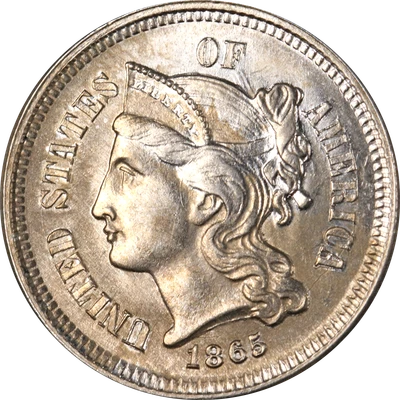 $146 • Buy 1865 Three (3) Cent Nickel Great Deals From The Executive Coin Company
