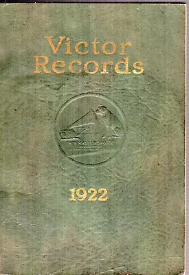 346m.  1922 Victor Record Catalog - Excellent Condition • $7.95