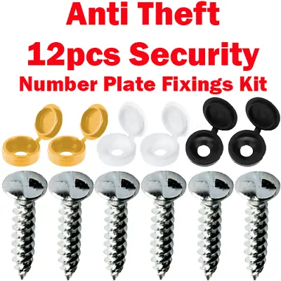 12pcs - Anti-theft Number Plate Tamper Proof Clutch Head Security Screws Fixings • £4.49