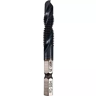 Metric M8 X 1.25 Combination Drill And Tap Bit Black Tiain Finished M35 Grade Hs • $18.74