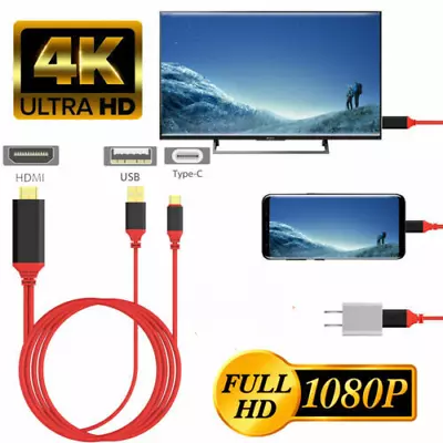 3in1 USB-C Type C MHL To HDMI HD TV Cable Adapter For Android Phones Tablet RED • $8.99