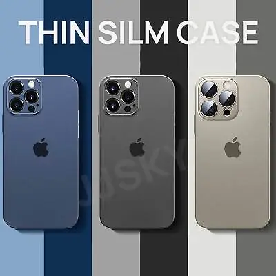 For IPhone 15 14 13 12 11 Pro Max Case Thin Matte Slim Shockproof Clear Cover • $6.99