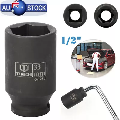 $22.35 • Buy 1/2  Inch Drive 33mm Heavy Duty Deep Impact Socket 6 Point Hub Axle Spindle Nut