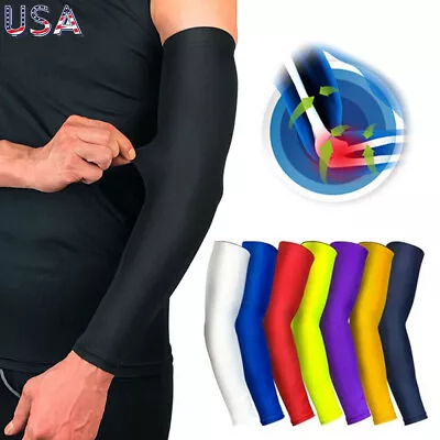 $5.98 • Buy UV Sun Protection Compression Arm Sleeves Tattoo Cover Up Cooling Sports Sleeve
