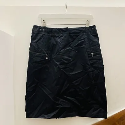 Vintage Versace Sport Women's Nylon Skirt In Black • $55.49