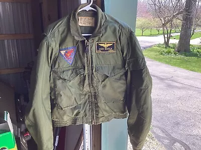 Vintage USMC Flying Jacket Kings Point MIL-S-18342C Size 44L • $349.99