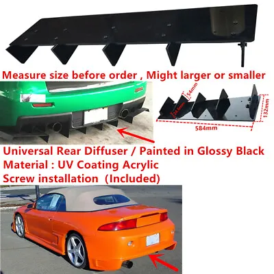 23x5  For Mitsubishi Eclipse 1997-1999 Rear Diffuser Fin Air Splitter Spoiler • $41.20