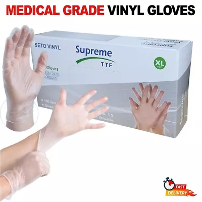 £0.99 • Buy Disposable Powder Free Latex Free Clear Vinyl Gloves Food Medical Surgical