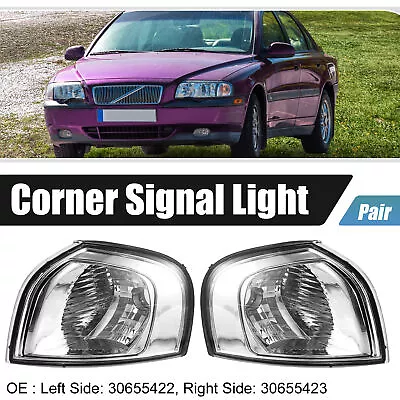 Pair Clear Turn Signal Light Lamp Corner Signal Light For Volvo S80 1999-2006 • $54.79