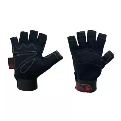 Fingerless Work Glove Leather Protection Safety Work Mechanics Builder Warehouse • £80.98
