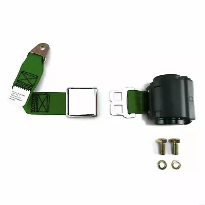 2pt Army Green Retractable Seatbelt Airplane Buckle - Each Harness • $114.94
