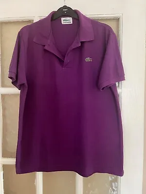 £15 • Buy Lacoste Polo Shirt, Purple, Worn Once, Size 14-16 UK