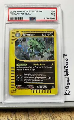 PSA 7 Tyranitar 29/165 Expedition E Series Holo Rare Graded Pokemon Card • $43.50