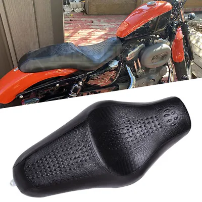Black Passenger Driver Two Up Seat For Harley Sportster 1200 Super Low XL883 • $99.11
