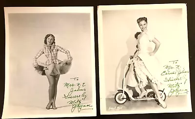 1950s MITZI GAYNOR AUTOGRAPHED PUBLICITY PHOTOS ACTRESS DANCER SOUTH PACIFIC • $70