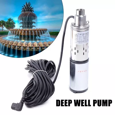 12V/24V/48V Solar Power Water Pump Bore Hole Deep Well Farm Ranch DC Submersible • $62.70