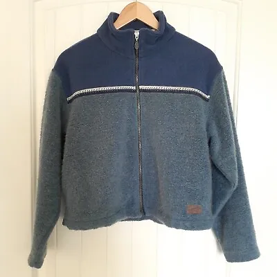 Horny Toad 90s Full Zip Fleece W/Mohair Short Jacket Blue Size S • $30