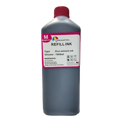 1 Liter Magenta Eco Solvent Ink For Mutoh Roland Mimaki Epson Hp Refill • $32.90