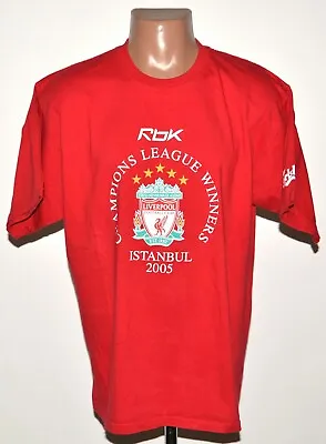 £35.99 • Buy Liverpool 2005 Istanbul Final Football Cotton Tee Shirt Jersey Reebok Xl Adult
