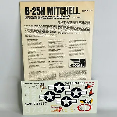Monogram B-25H Mitchell 5500 1:48 Scale WWII Bomber Decals And Instructions • $11.99