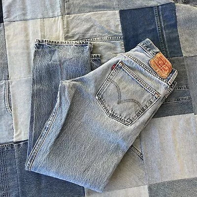 Men’s  Vintage Levi’s Button Fly 501 Distressed Denim Jeans 31x29 • $35