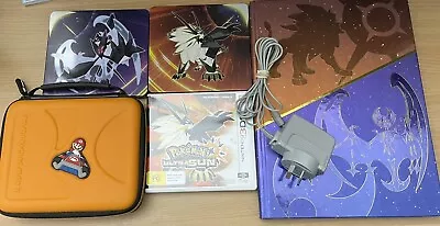 Nintendo 2DS XL White/Orange Console W/ Pokémon Moon + Ultra Sun And Guide Book • $360