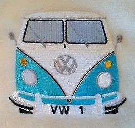 Campervan Personalised Embroidered Blanket 17 Colours 3 Sizes Name & Wrapped  • £18