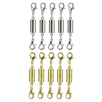 10Pcs Magnetic Clasps Necklace Extender Clasps Diy Jewelry Making Findings • £7.80