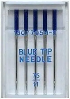 Sewing Machine Needles Embroidery Size 75/11 Blue Tip Organ Fits Brother Janome • £3.55