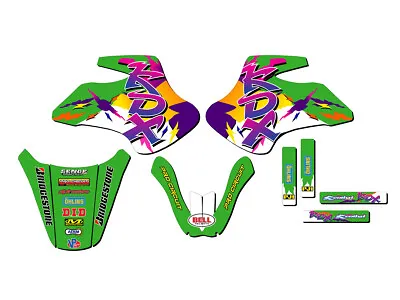 All Years KDX 50 THROWBACK Green Senge Graphics Kit Compatible With Kawasaki • $59.99