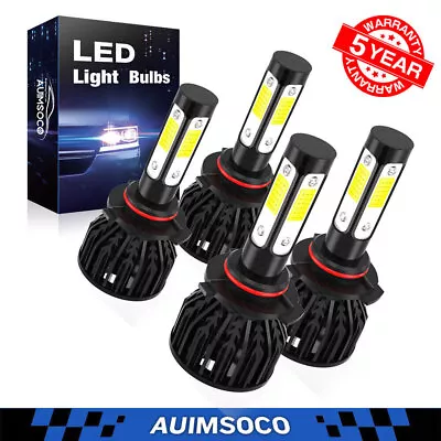 9006 9005 LED Headlights Bulbs 10000K High-Low Beam Kit Combo Super White Bright • $39.99