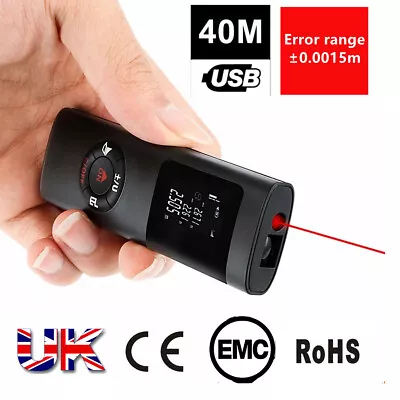 40M Handheld Digital Laser Point Distance Metal Meter Measure Tape Range Finder • £21.89