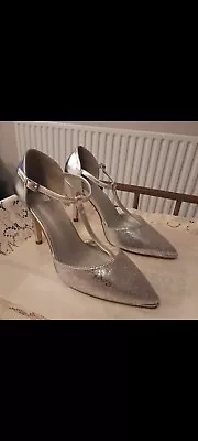 Ladies Silver High Shoes By Barino London. New. Size UK 8/Euro 41.  • £11.50