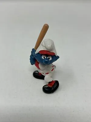 Smurfs Baseball Player Vintage 1980 Schleich Figure Toy Peyo  • $6.99