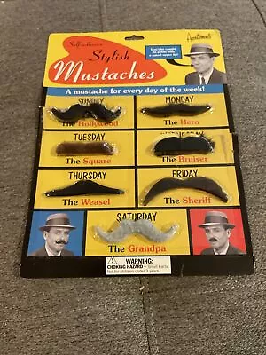 Stylish Mustaches For   Everyday Of The Week Halloween Costume NEW • $0.99