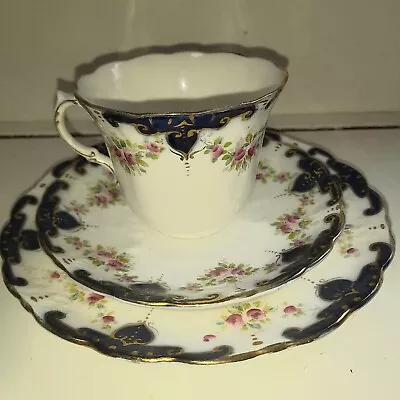 Rare Antique Allertons VERA Hand Painted Bone China Tea Trio Set C1910 • £18