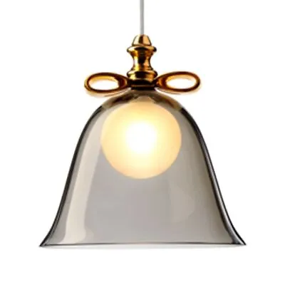 2022 Marcel Wanders For Moooi Bell Suspension Lamp Small Gold / Smoke 2x Avail • $800