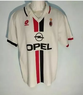 AC MILAN 1996-1997 Opel Away T-Shirt Jersey Lotto XL • £75.07