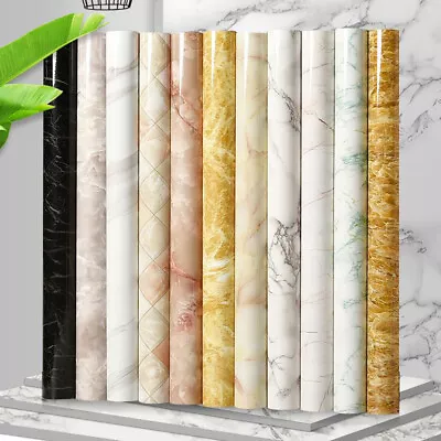 Marble Contact Paper Self Adhesive Peel & Stick Wallpaper PVC Kitchen Countertop • $10.44