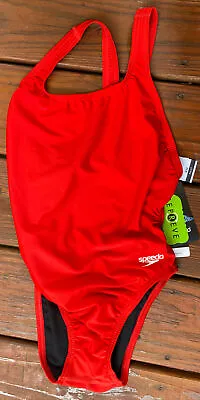 $18.66 • Buy Speedo Pro LT Swimsuit Size 6 32 Team Red NWT
