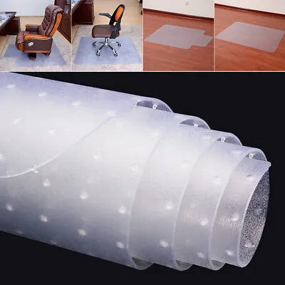 PVC Plastic Non Slip Home Office Chair Desk Mat Floor Computer Carpet Protector • £16.95