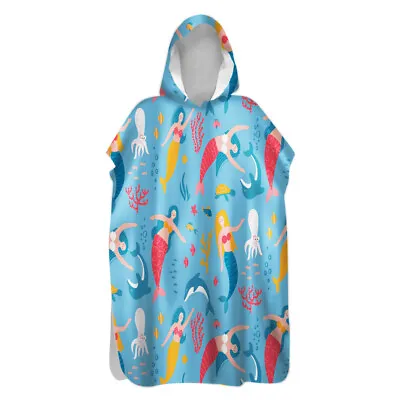 £19.19 • Buy Sea Mermaid Starfish Dolphin Hooded Poncho Towel Beach Changing Robe Sand Free