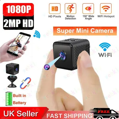 Outdoor Mini Wifi Spy Security Micro Camera 1600P HD Hidden Night Vision Camera • £17.22