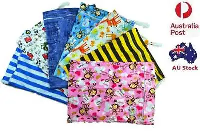 Water Proof Reusable Baby Cloth Diaper Nappy Wet & Dry Bags Swimmer Zipper Tote • $5.99